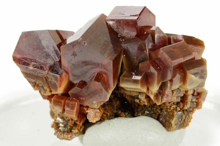 Deep Red Vanadinite Crystal Cluster - Large Crystals #368103